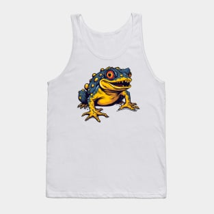 Carnivorous toad, blue and yellow Tank Top